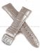 Hirsch Duke Metallic Lederen Horlogeband - Zilverkleurig - 20mm