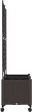 vidaXL Tuinsteker met schutting en wielen 2 st Bruin 80 x 40 x 149 cm