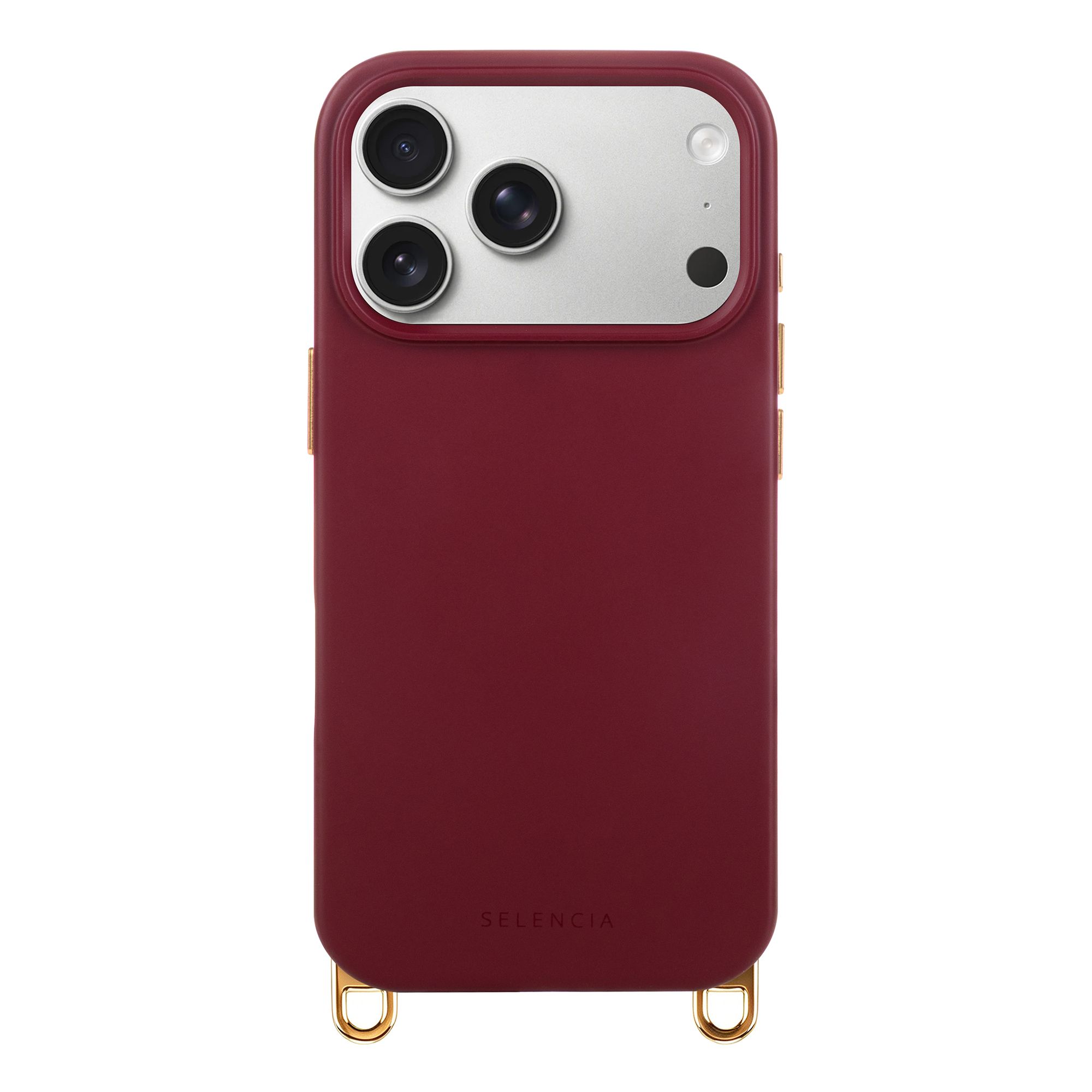 Selencia Rivièra MagSafe Backcover met afneembare haakjes Apple iPhone 17 Pro Max - Bold Burgundy