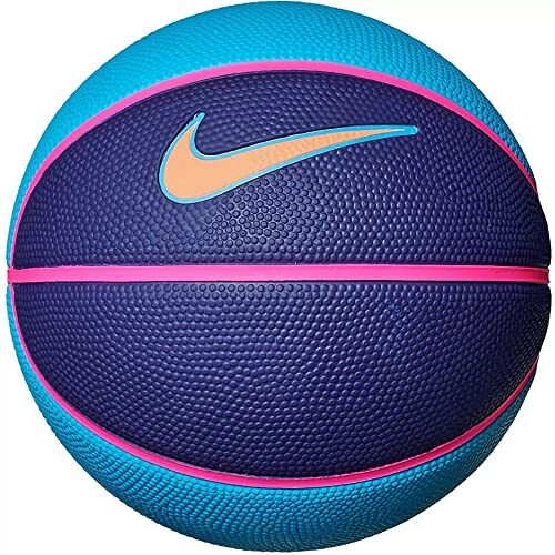 Nike Uniseks - Swoosh Skills Basketbal voor volwassenen, laserblauw/diepkoningsblauw/hyper roze/oranje trance, 3