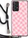 Case Company® - Samsung Galaxy A52 Case with Cord - Grid Roos - Black Cord - Back Cover