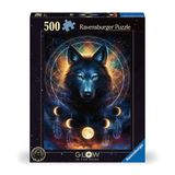 Ravensburger Puzzel Wolf Glow in the Dark - 500 Stukjes - Dieren