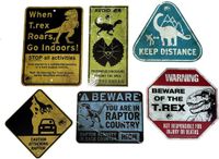 Factory Entertainment Jurassic World Mini Replica Warning Signs