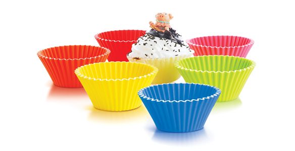 Siliconezone Muffin Cups - 6 stuks - Multi