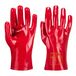 Portwest A427 PVC Werkhandschoen Waterdicht Lichtgewicht Volledig Gecoat | Rood, XL