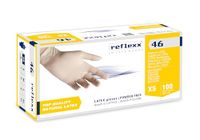Reflexx R46, handschoenen latex poedervrij, S, amber, 100