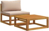 vidaXL Modulaire Sofaset met Kussens - Taupe