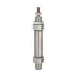 Ronde RIEGLER Ronde cilinder »MI«, dubbelwerkende magneet, zuiger Ø 32, hub 75, aansluiting G 1/8, werkdr. 1-10 bar, temp. -20 °C tot 70 °C