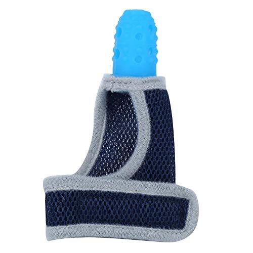 Nunafey Draagbare babybijtring, bijtring kauwspeelgoed, zacht gestructureerd comfort babymassage tandvlees voor baby peuter(blue)