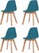 vidaXL Eetkamerstoelen 4 stuks kunststof turquoise