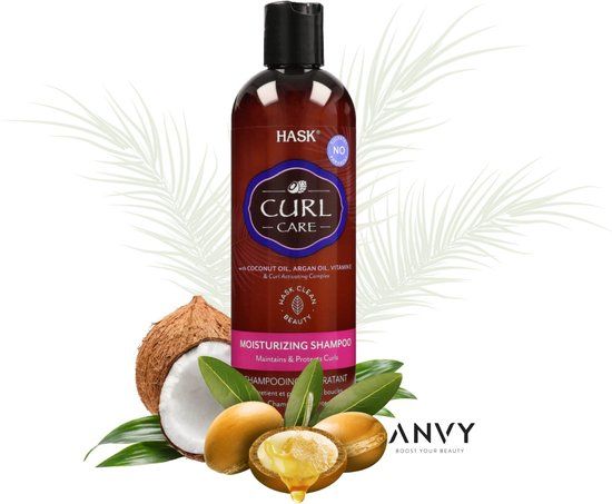 Hask Curl Care Moisturizing Shampoo - 355ml - Anti-Frizz - Vitamin E