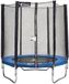 KANGUI Trampoline Ø 180 cm Bleu, Avec filet de sécurité, Structure acier galvanisé, Tapis PERMATRON