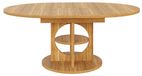 Table de salle à manger extensible - Ronde à ovale - 110–150 cm - Rangement - Bois + MDF - Capacité de charge jusqu'à 60 kg - Gain de place