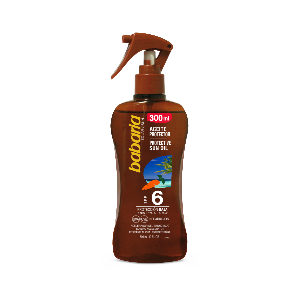 Babaria Bruinende Olie Zanahoria SPF 6 - 300 ml - Spray