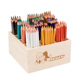 JOLLY Classpack Delta Supersticks van hout, complementary kleuren, houten doos met 144 kleurpotloden, 12 aanvullende kleuren, onbreekbaar en niet giftig, ergonomische driehoekige vorm, ideaal voor
