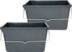 Versluis Paint En Non-Paint B.V. 2x stuks seaux de peinture gris foncé pour rouleaux de peinture 12 litres