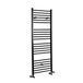Hudson Reed Radiateur pour serviettes double usage / hybride Noir mat plat - 160cm x 60cm - Incluant élément chauffant 800W, té et robinets de radiateur | Nox
