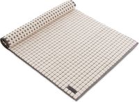 Möve Eden badmat met ruitstructuur 60 x 100 cm van 100% katoen, natuur/zwart