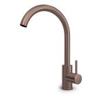 Hotbath Buddy wastafelkraan - opbouw - hoog - met draaibare uitloop - PVD - geborsteld koper B104BCP
