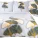 Flanelove Linge de lit 220x200cm - Motif doux et chaud fleur/feuille - Coton - Gris