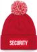 Bellatio Decorations Security muts met pompon - one size - rood