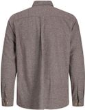 Jack & Jones Regular Fit Katoenen Overhemd Lange Mouw Effen Casual Heren S Hot Fudge