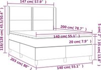 vidaXL Boxspring met matras en LED fluweel zwart 140x200 cm