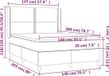 vidaXL Boxspring met matras en LED fluweel zwart 140x200 cm