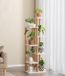 Unyqoos® Étagère à fleurs 7 niveaux – Étagère à plantes réglable, blanc, avec étagères en bois, étagère imperméable et résistante à la chaleur