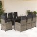 Maison Exclusive - Ensemble de jardin extérieur, 9 pièces, avec coussins, gris, en polyrotin tressé