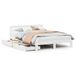 vidaXL Bedframe Massief Grenenhout Wit 140x200 cm