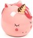 Spaarpot Unicorn Magic Spaarpot - Betoverde Regenboog Eenhoorn Roze - 11x9,5x10,5cm