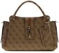 GUESS Yvonne Logo Girlfriend Satchel Latte Logo beige schoudertas