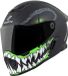 Bogotto Rapto Reptile Helm - Integraalhelm - Zwart/Groene Matt - Maat M