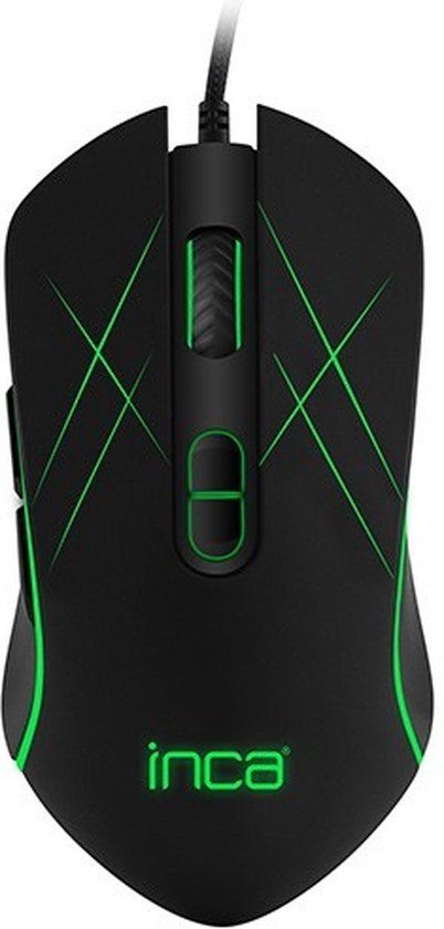 Inca IMG-GT12 Gaming Muis - Groen/Zwart