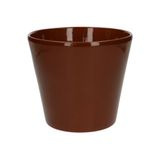 Pot de fleurs, terre cuite, brun cognac, Ø 17,5 cm