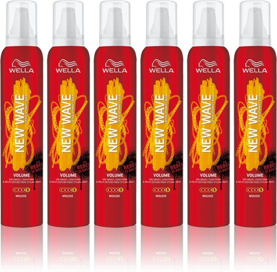 Wella New Wave Volume Mousse 6 x 200ml