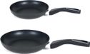 San Ignacio Set de poêles Gusto avec revêtement antiadhésif dia 20 et 26 cm - Convient à toutes les sources de chaleur