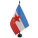 AZ FLAG Tafelvlag Joegoslavië 21x14 cm Polyester 100D Plastic Voet