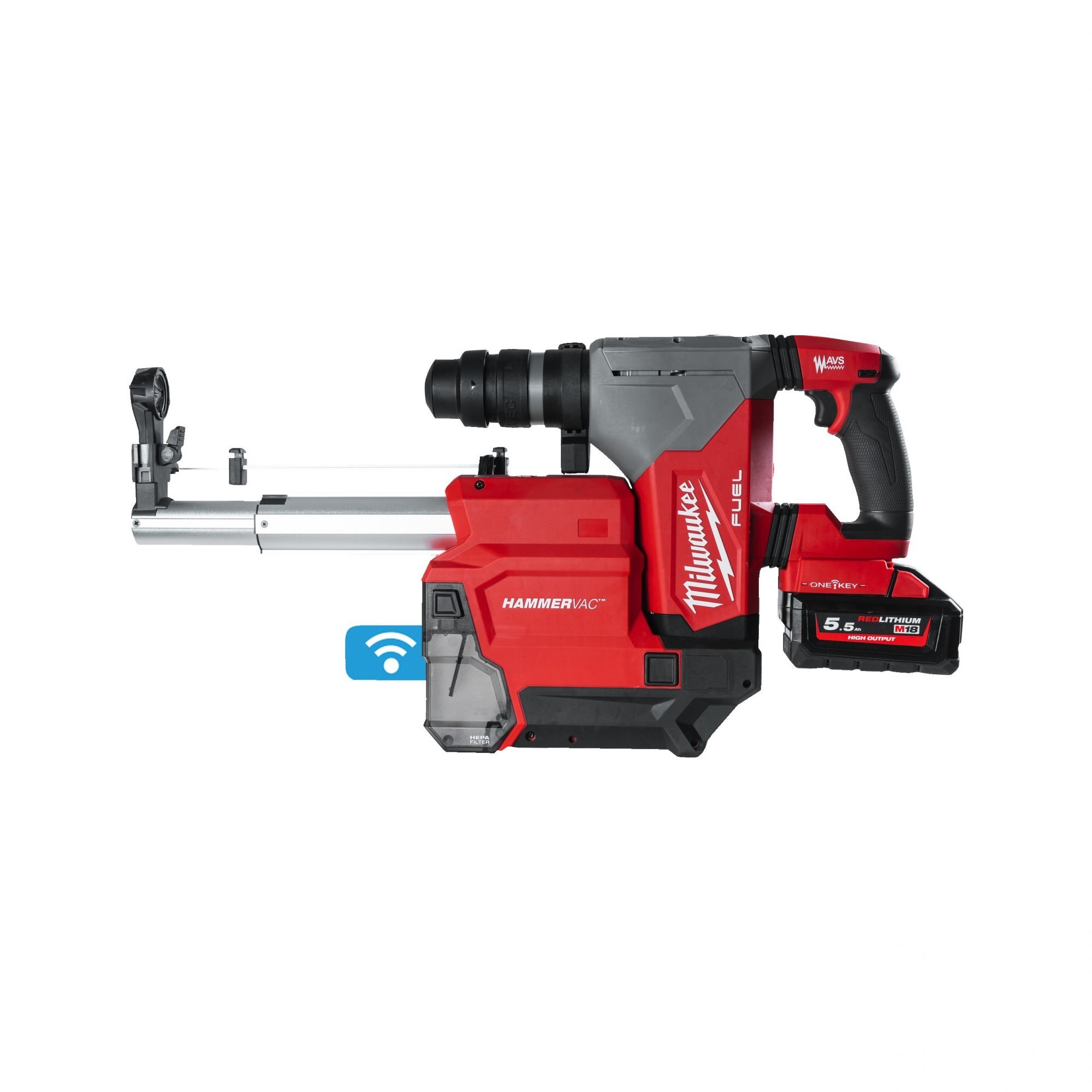 Milwaukee M18 ONEFHXDEL-552C 18V Li-ion Accu SDS-plus boorhamer set (2x 5.5Ah) in koffer