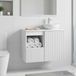 Prolenta Maison Exclusive Armoire de salle de bain exclusive - Blanche - 30 x 35 x 50 cm - Fabriquée en panneaux de particules