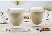 Merkloos / Sans marque Koffieglazen - 4x - dubbelwandig - 270 ml - cappuccino glazen