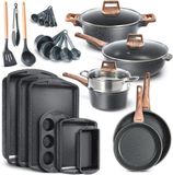 Set de cuisine 20 pièces avec revêtement antiadhésif en granit