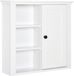 Homcom Wandmontage Badkamerkast Wit 3 schappen 1 lade 1 deur