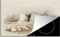 Merkloos KitchenYeah® Inductie beschermer 77x51 cm - Temple of Taffeh - David Roberts - Inductie kookplaat accessoire