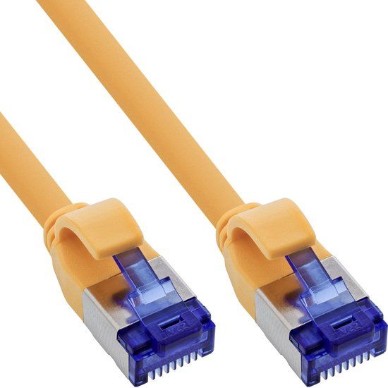 InLine SFTP CAT6a slimline flexibele netwerkkabel | TPE LSZH | geel | 5 meter