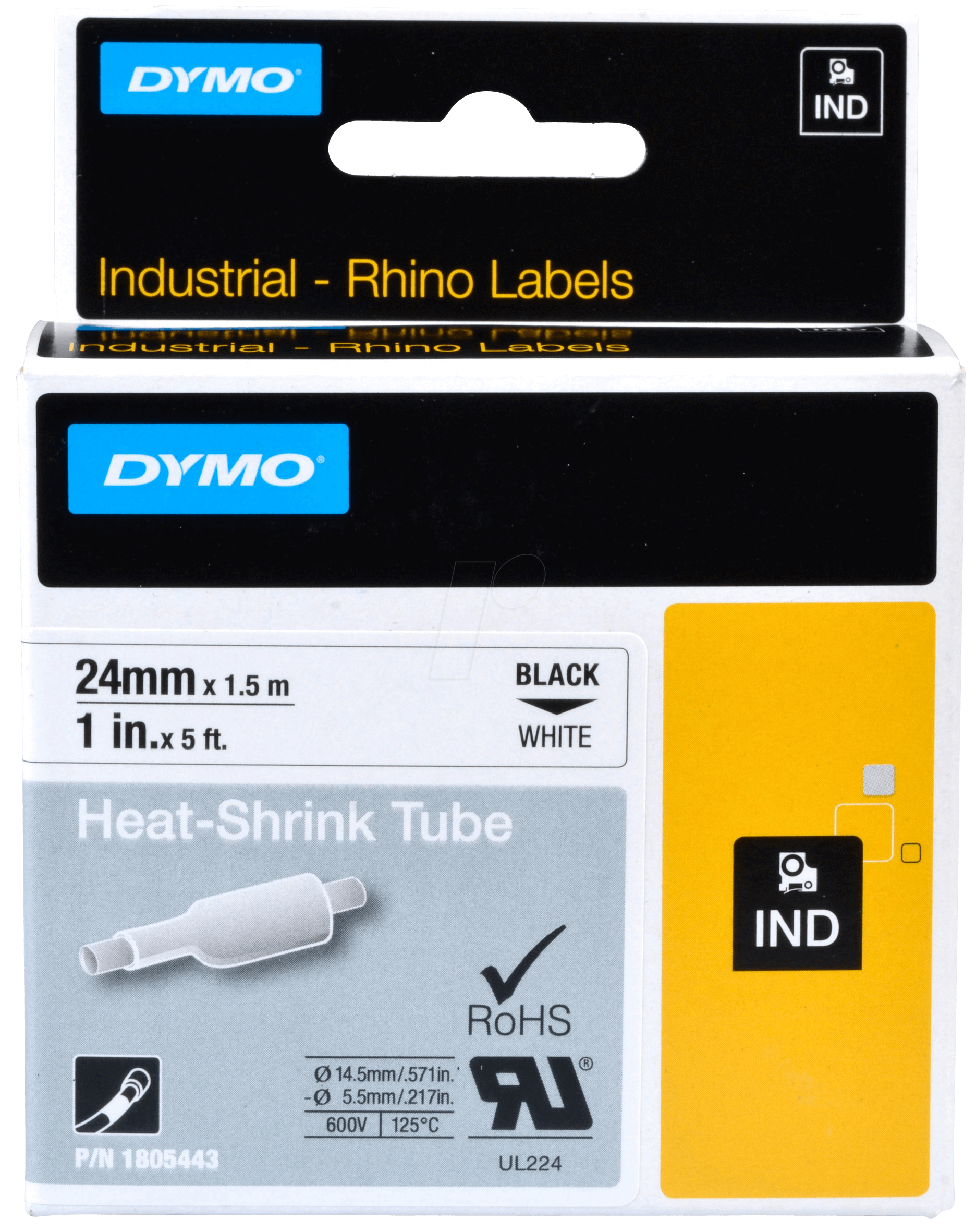 DYMO IND Heat-Shrink Tube Labels