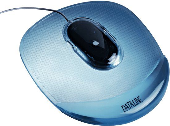 Esselte 67046 Muismat Gel-Rest Crystal, blauw doorschijnend