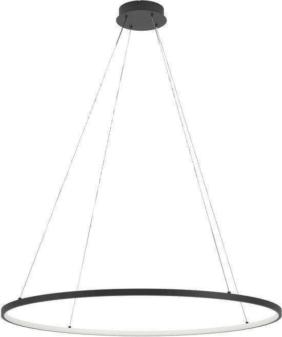 EGLO Parruta Hanglamp - LED - Ø 99 cm - Zwart|Wit - Instelbaar wit licht - Dimbaar