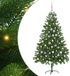 vidaXL Kerstboom met 300 LED-lampjes, inclusief standaard, groen, 210 cm, PE